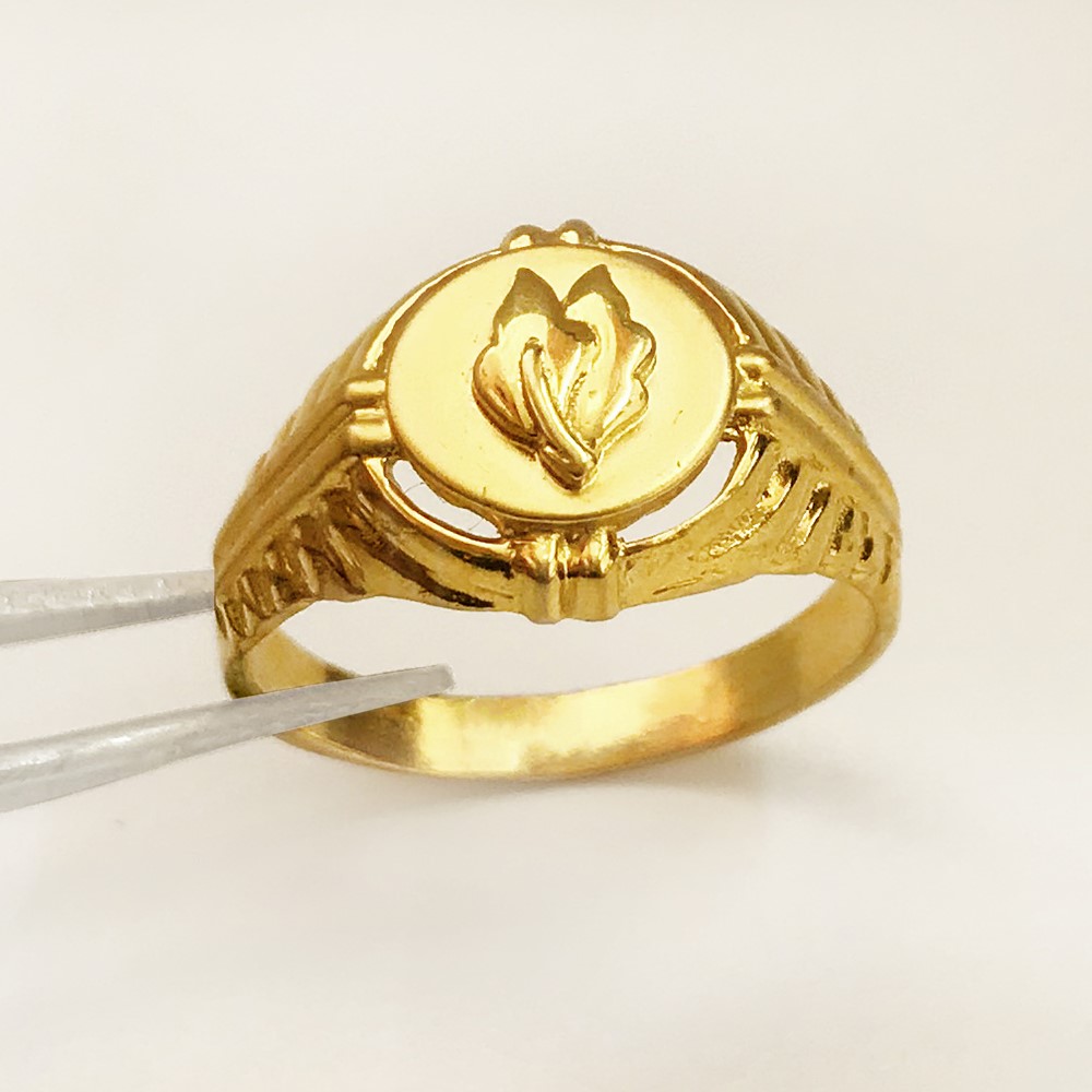 18 Kt Hallmark Fine Real Solid Yellow Gold Signet Men'S Ring Size 7-12