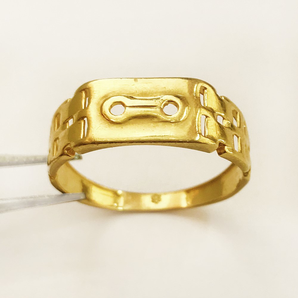 18 Kt Hallmark Fine Real Solid Yellow Gold Signet Men'S Ring Size 7-12
