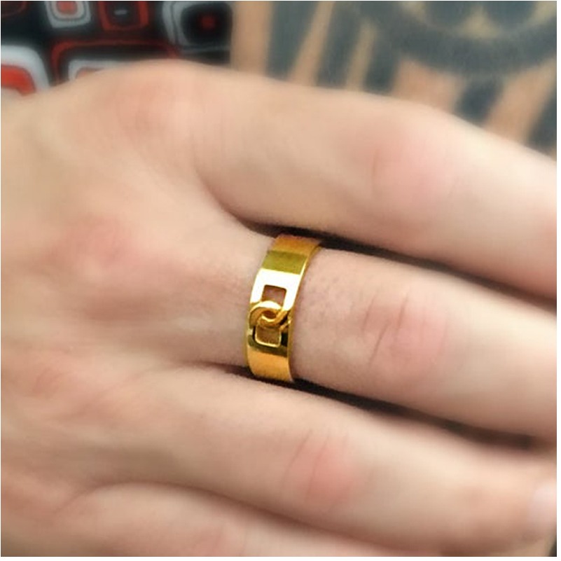 22 Kt Real Solid Yellow Gold Promise Wedding Band Men'S Ring Size 8-12