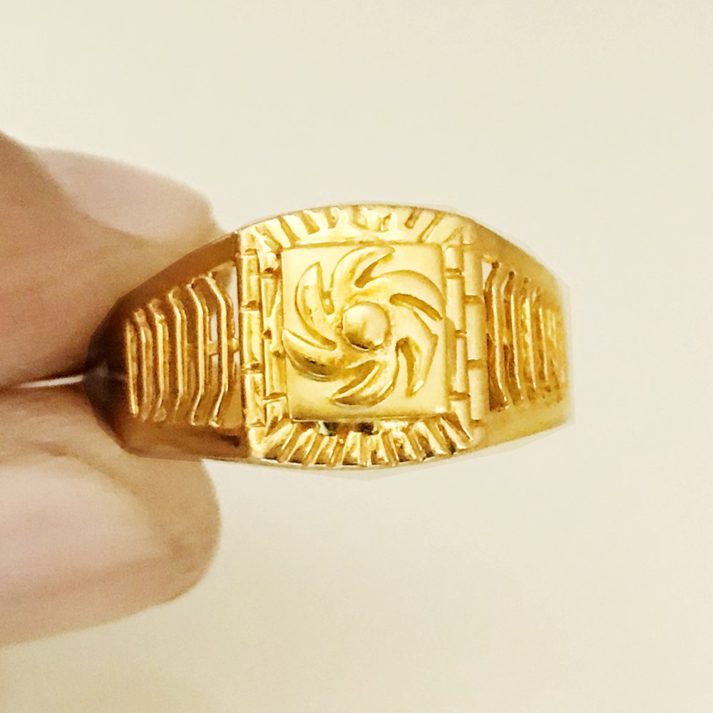 Fine Jewelry 18 Kt Hallmark  Solid Yellow Gold Men'S Ring Size 8-12
