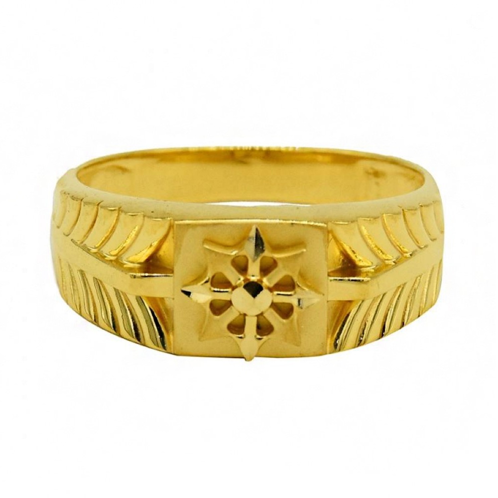 Fine Jewelry 22 Kt Hallmark  Solid Yellow Gold Men'S Ring Size 8-12