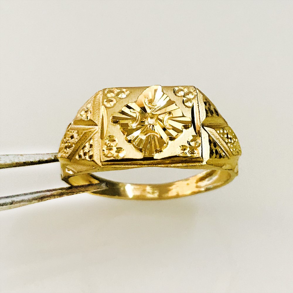 Fine Jewelry 18 Kt Hallmark  Solid Yellow Gold Men'S Ring Size 8-12