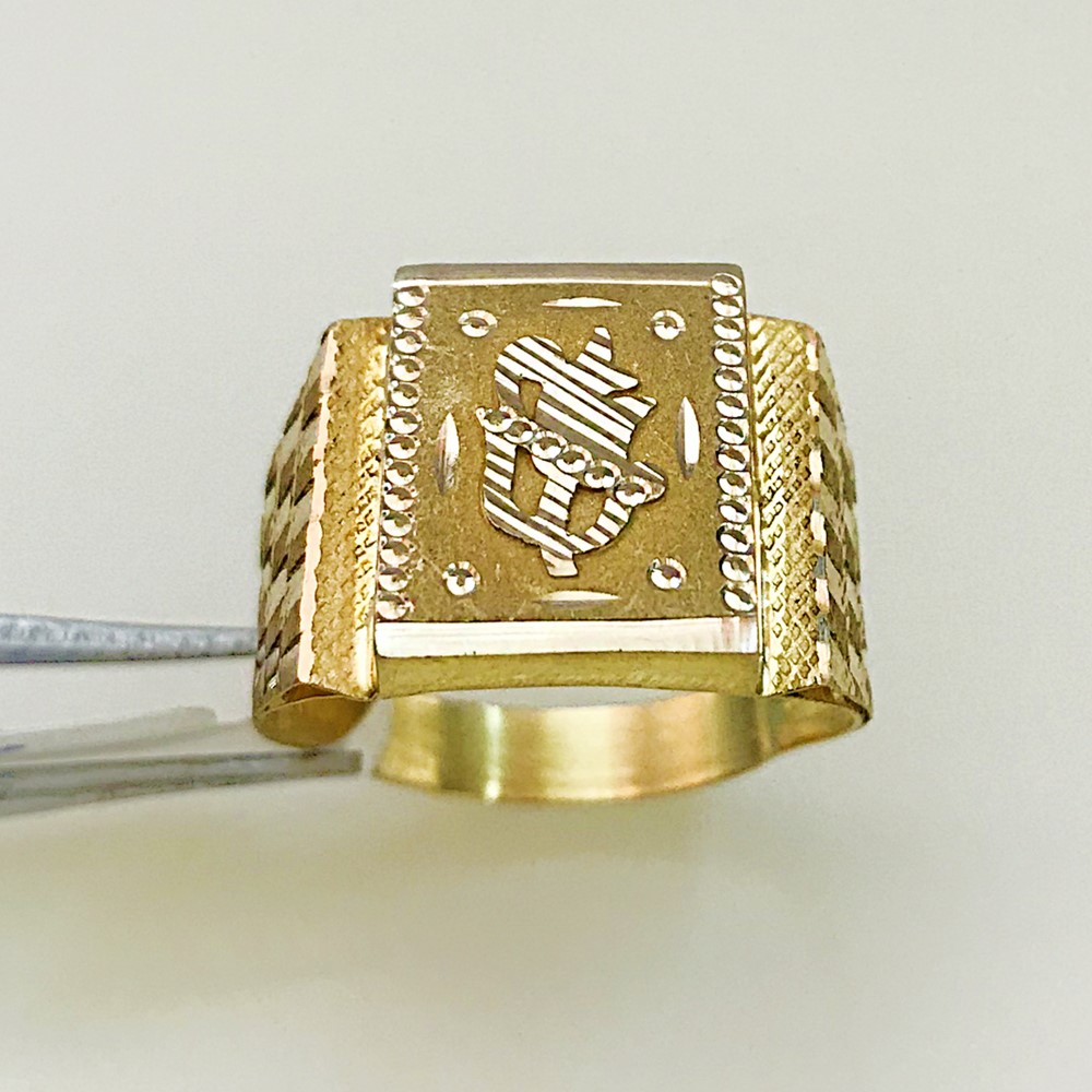 Fine Jewelry 18 Kt Hallmark  Solid Yellow Gold Men'S Ring Size 8-12