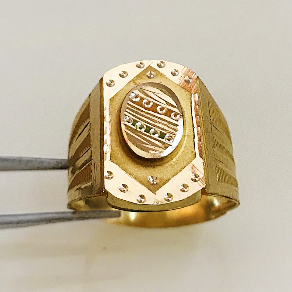 Fine Jewelry 18 Kt Hallmark  Solid Yellow Gold Men'S Ring Size 8-12
