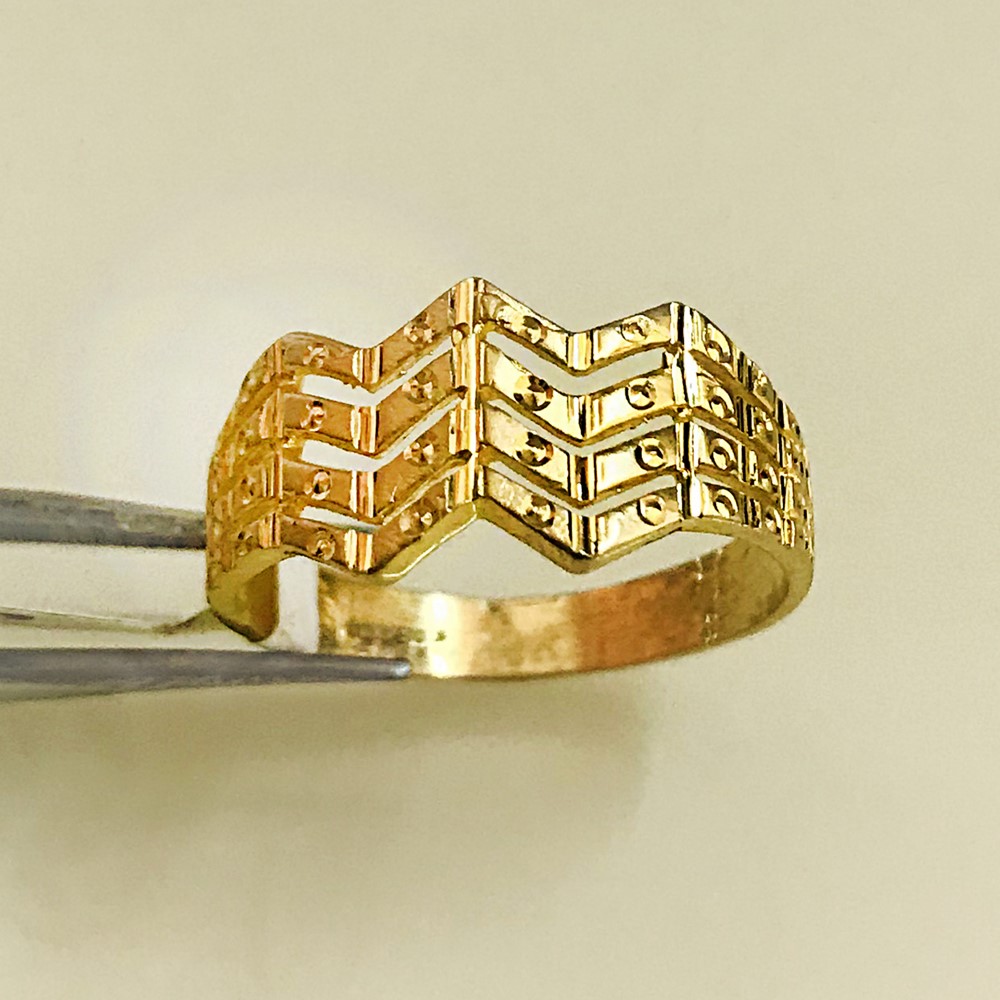 Fine Jewelry 18 Kt Hallmark  Solid Yellow Gold Women'S Ring Size 5-9