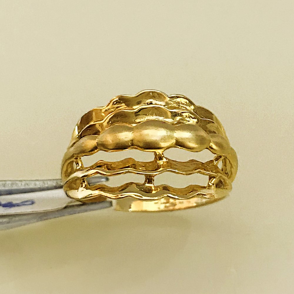 Fine Jewelry 18 Kt Hallmark  Solid Yellow Gold Women'S Ring Size 5-9