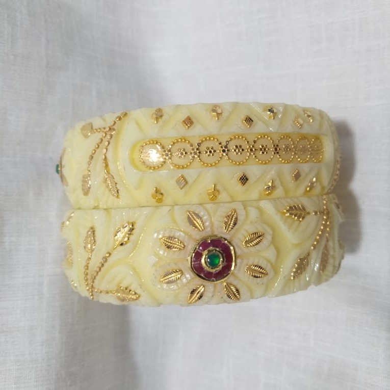 22KT Gold Kundan Design Plastic Bangle