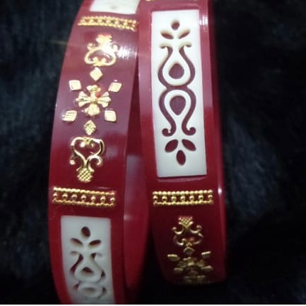 22KT Gold Ethnic Design Hallmark Plastic Bangle