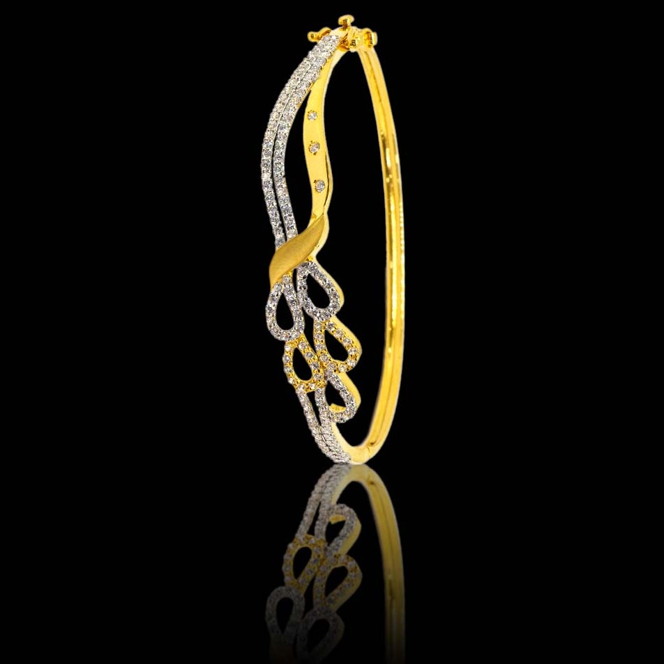 22KT gold CZ Delicate Bracelet