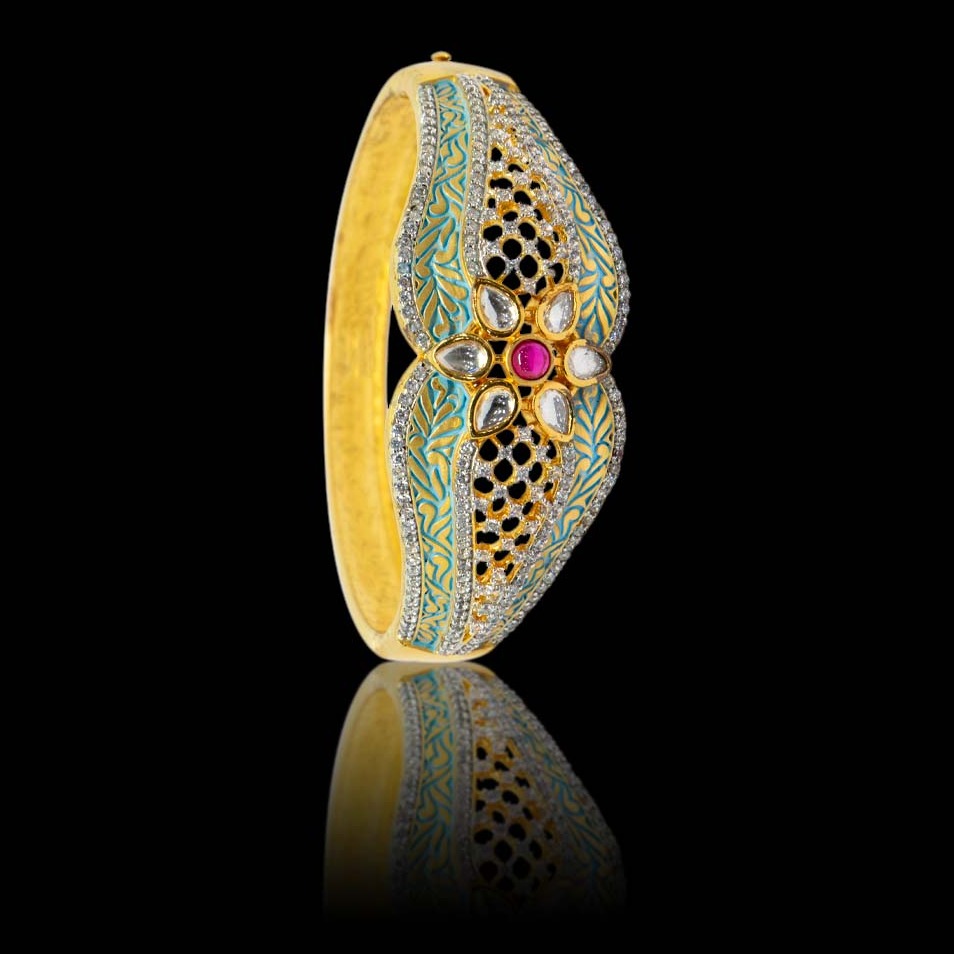 916 Gold CZ Designer Bracelet