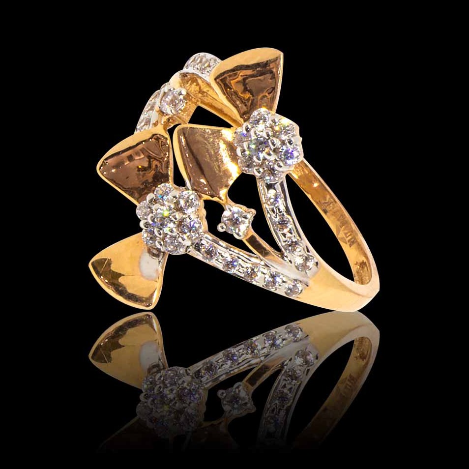 916 gold hallmark ring for women