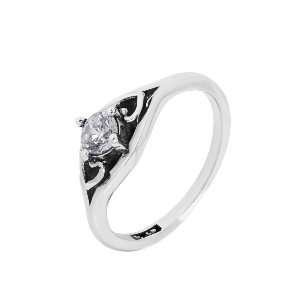Solitaire Ring for Women - Diamond Cut Zirconia - Beautiful ring for women/girls