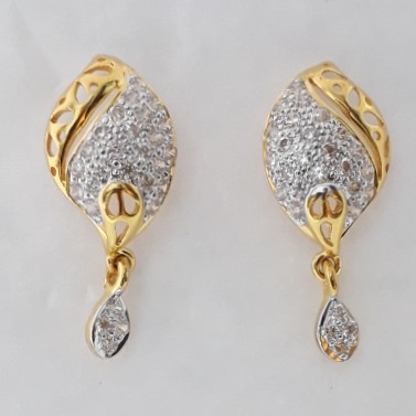 916 cz gold exclusive earrings