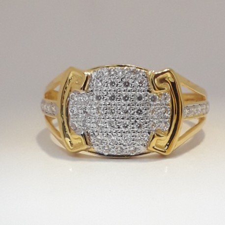 916 cz gold exclusive ring for men