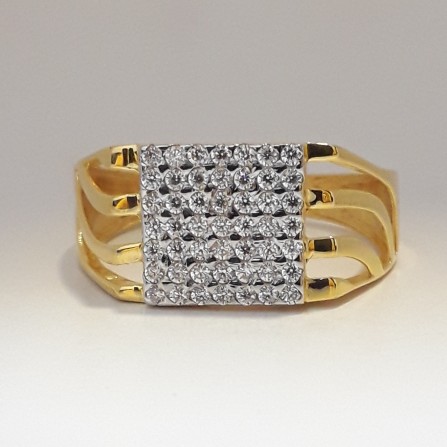 916 cz gold exclusive men's ring