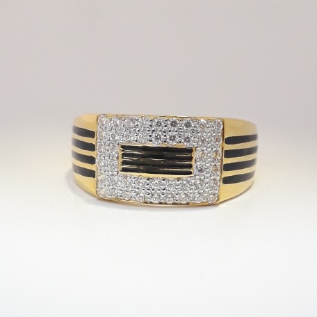 916 cz gents carving ring