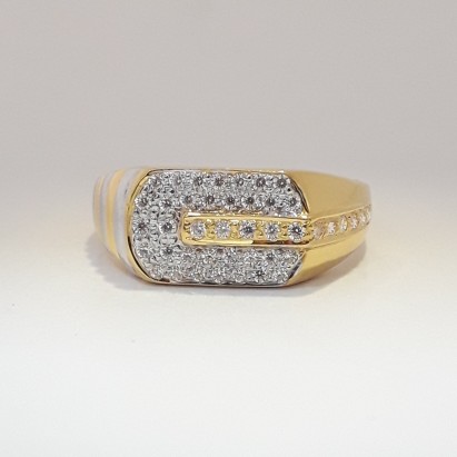 916 cz fancy gents ring