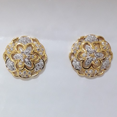 916 fancy round earrings