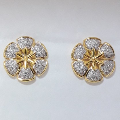 916 Gold round earrings