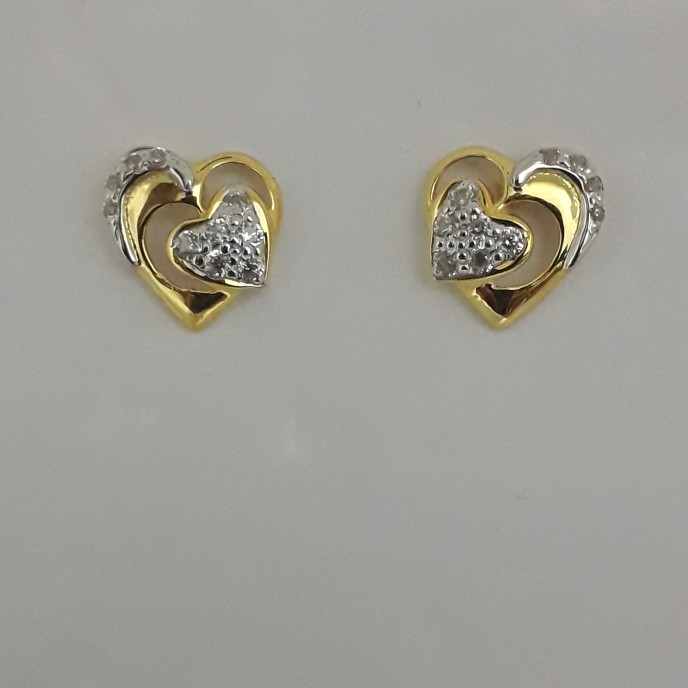 916 fancy heart shape earrings