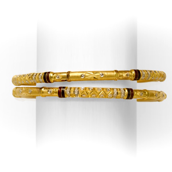 22KT/916 TRADITIONAL DESIGNED GOLD  KADLI BANGLE