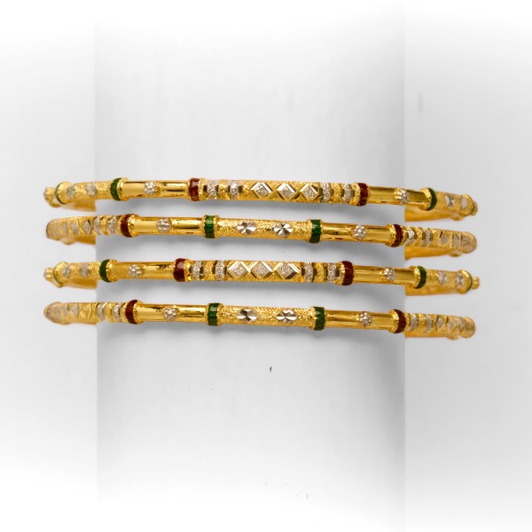 22KT/916 UNIQUE DESIGNED 4 PIPE GOLD  KADLI