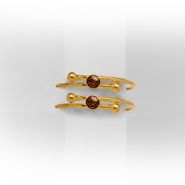 916 GOLD  ROUND MEENAKARI BABY BANGLE
