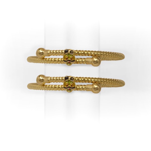 916 gold  donal duck faced baby bangle