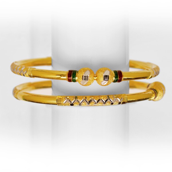 simple ball design gold  kadli