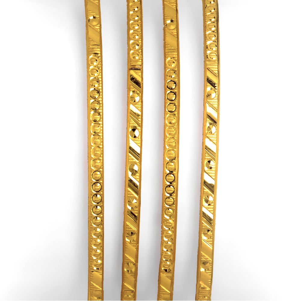 22kt gold simple 4 pcs bangle set bo-020