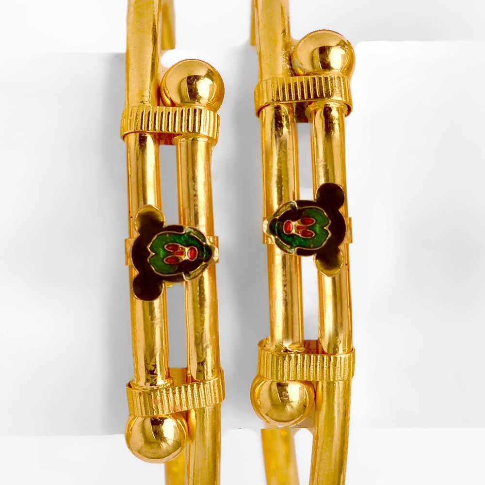 22Kt Gold Fancy Baby Bangle BO-016