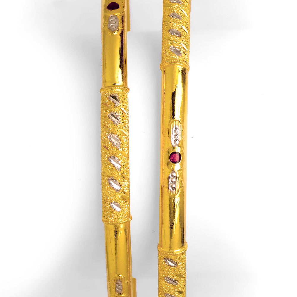 916 Gold Single Pipe  Kadali Bangle BO-15