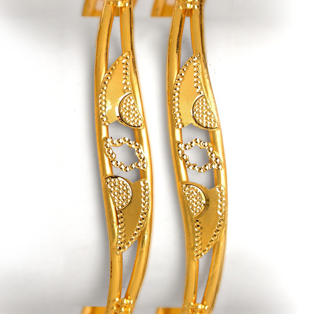 22kt gold fancy  kadali bangle bO-001