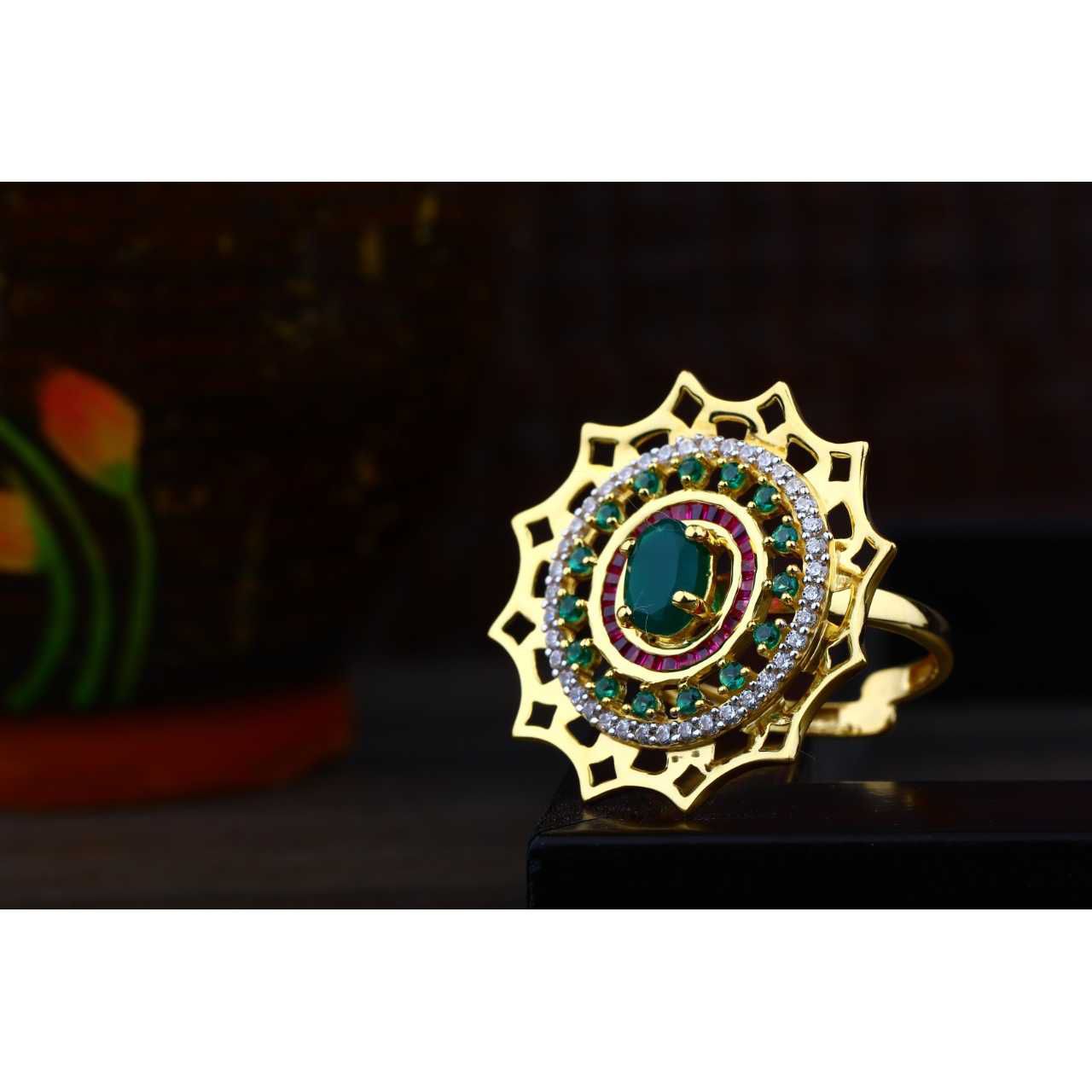 916 CZ Fancy Ladies Ring