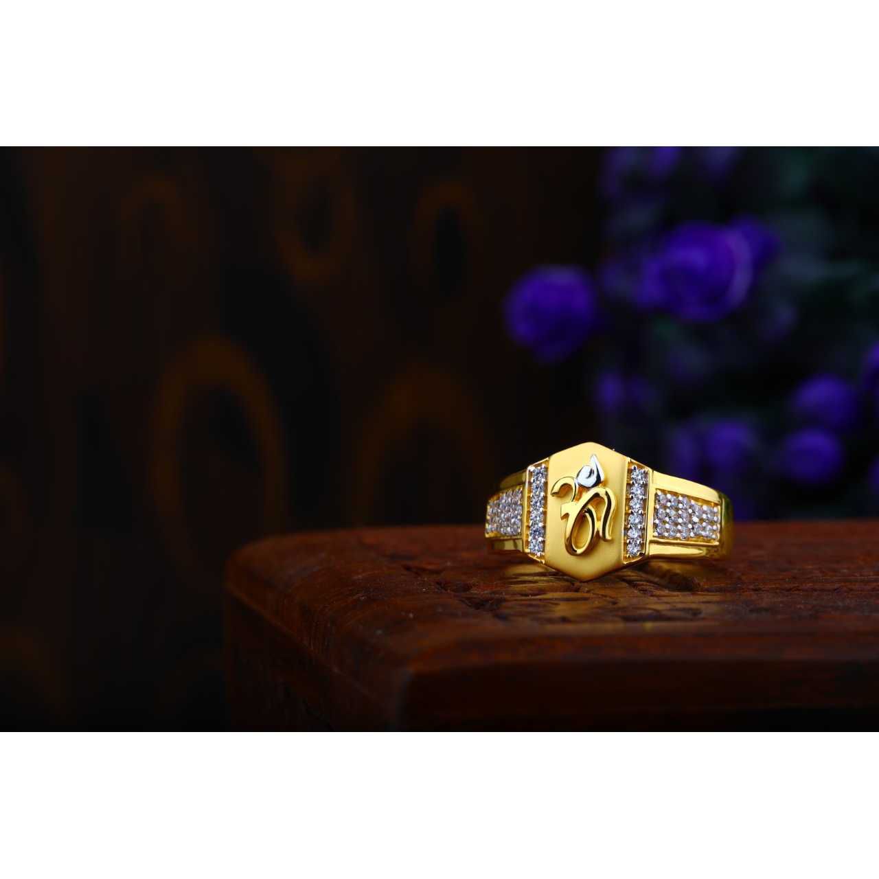 916 CZ Om Gents Ring