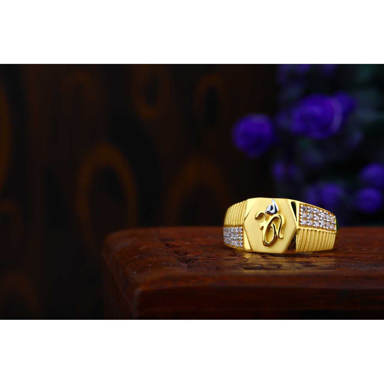 916 CZ Ganpati Gents Ring