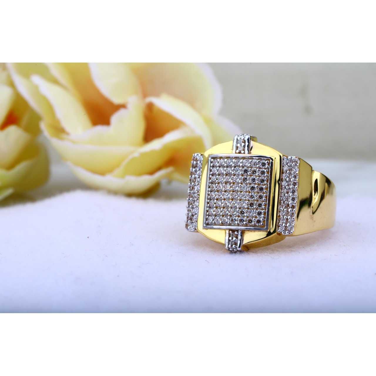 22ct CZ Gents Ring
