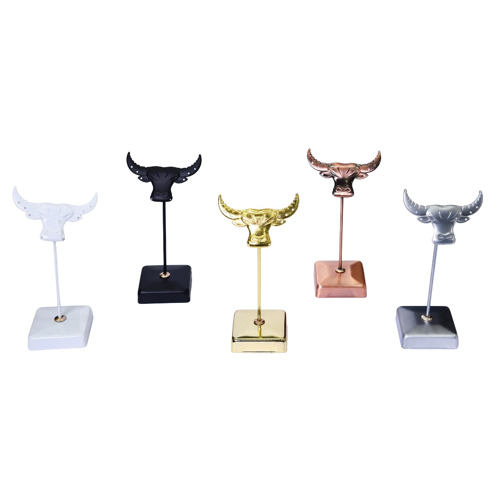jewellery metal earring stand bull design