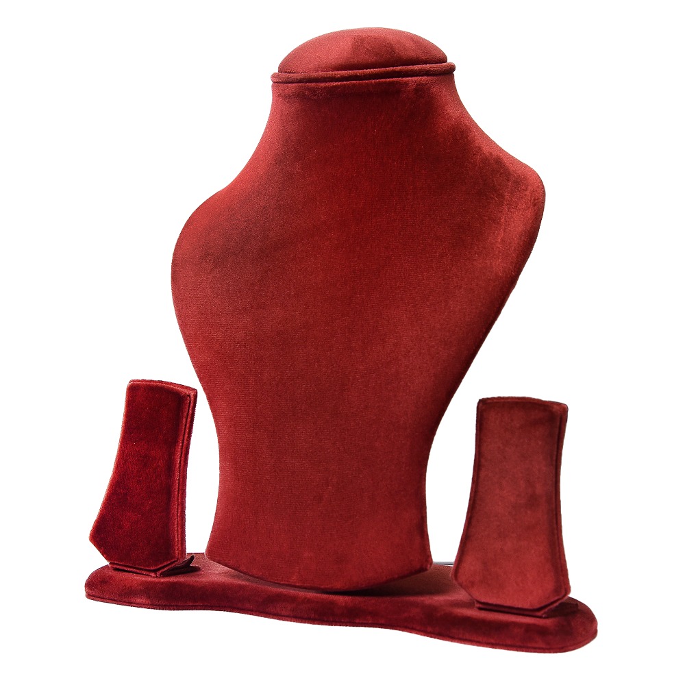 jewellery brown swede neck stand