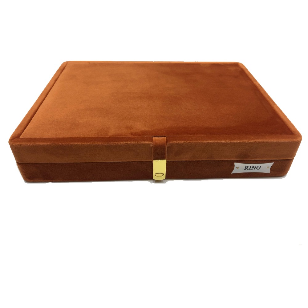 Jewellery orange swede stock box