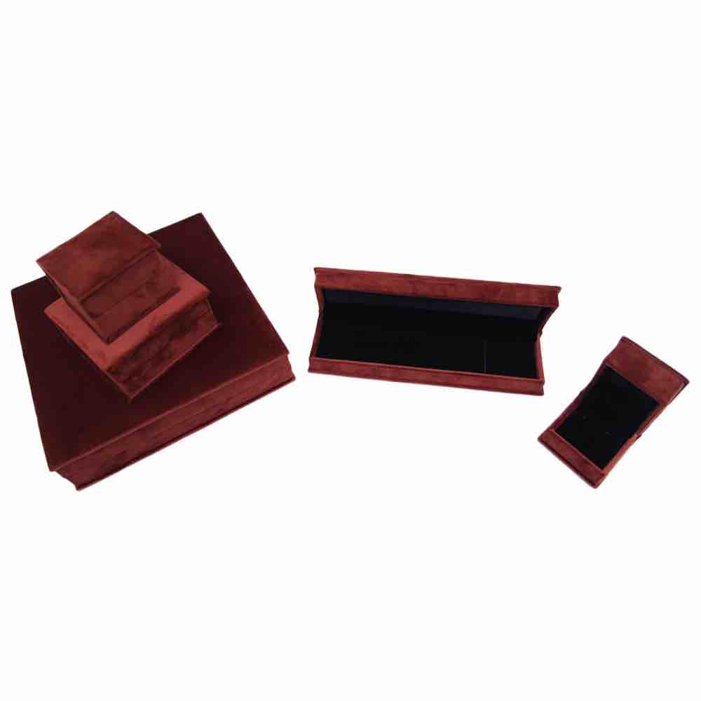 Brown swede jewellery box