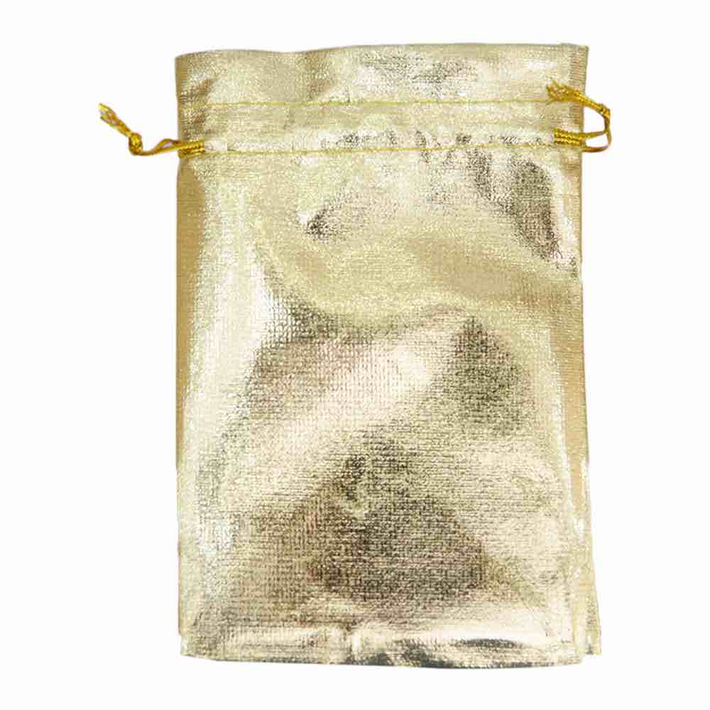 Shiny golden & silver pouches