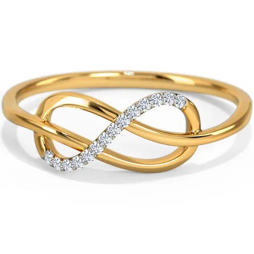 916 Gold infinity Diamond ring