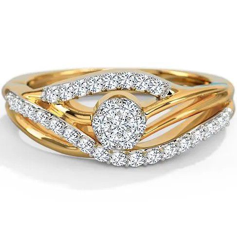 916 Gold Diamond ring For girls