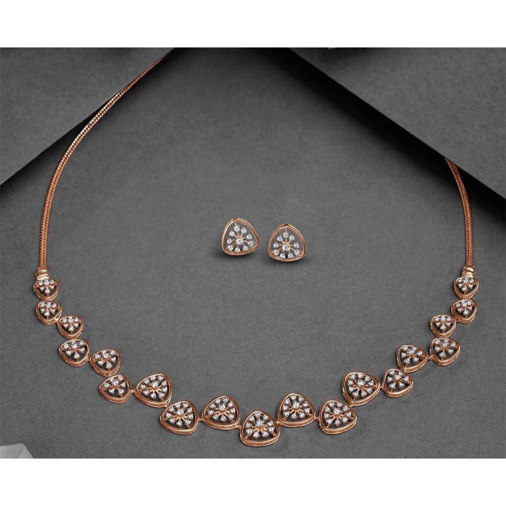 Fancy diamond necklace set 916