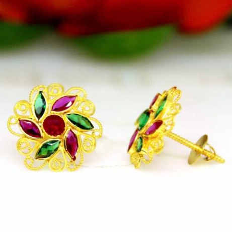 916 gold rajesthani earring