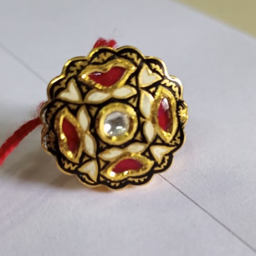 22 k916 gold jadtar ring