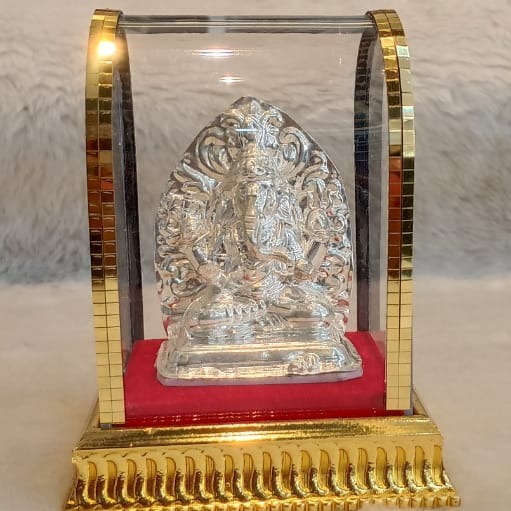 silver ganeshji murti
