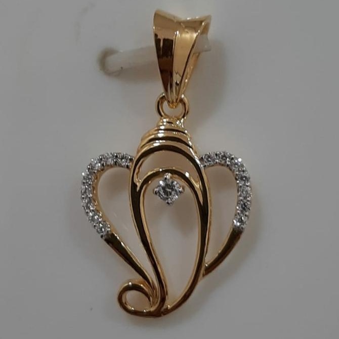 916 gold cz pendant