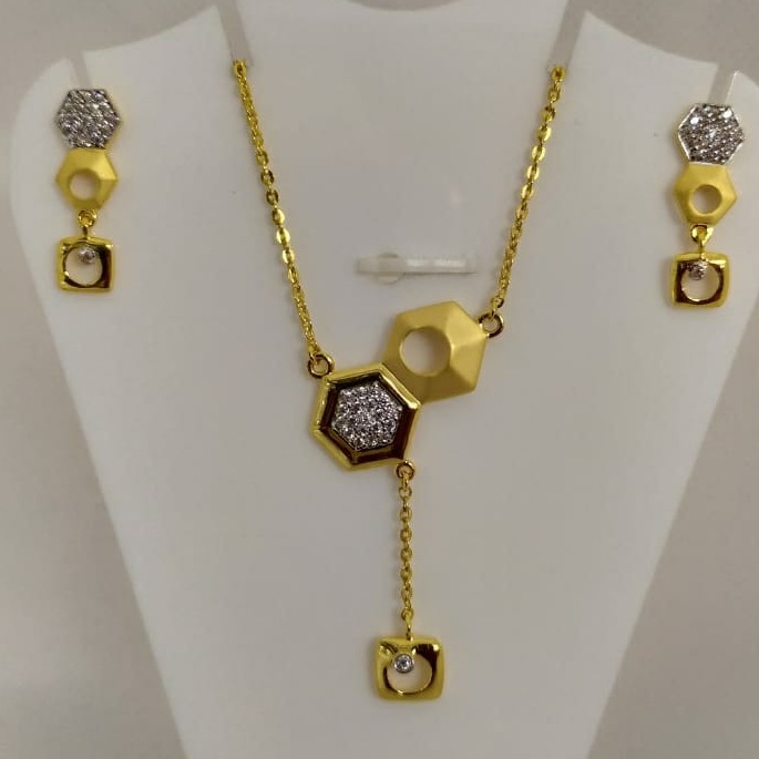 916 gold cz dokiya with earrings